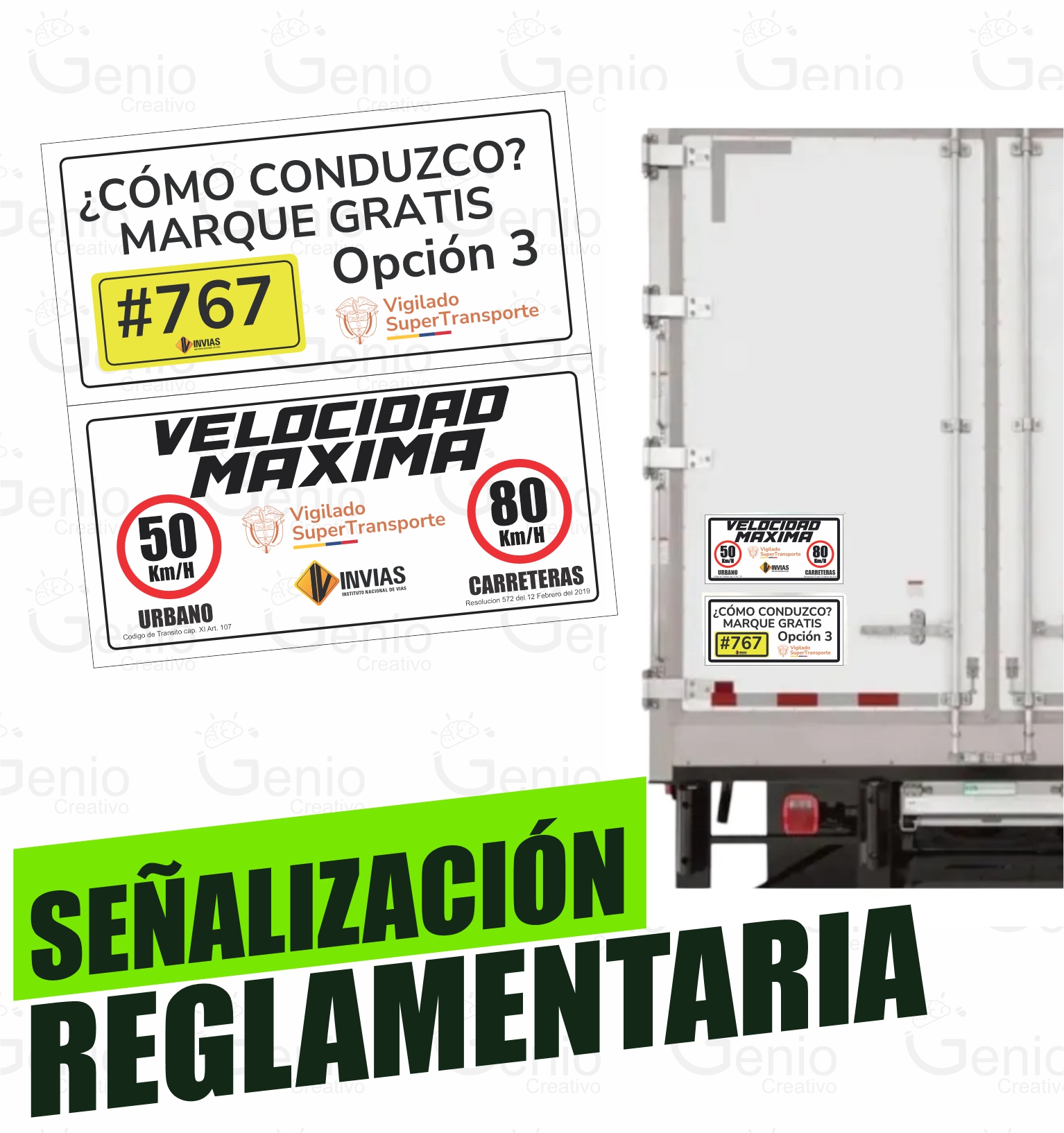 Kit Avisos Reglamentarios Velocidad Máxima Y Cómo Conduzco